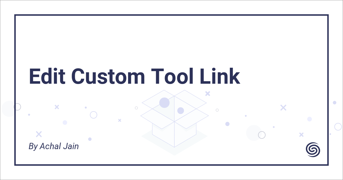 Edit Custom Tool Link - Nova Packages