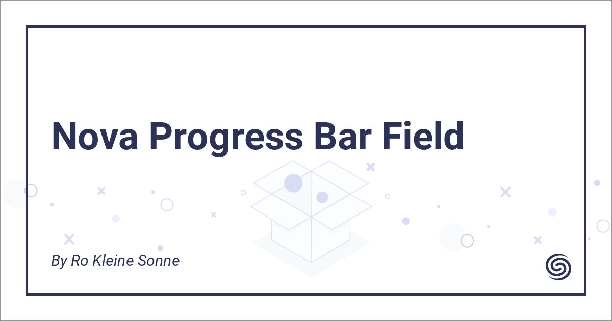 Progress Bar Field - Nova Packages