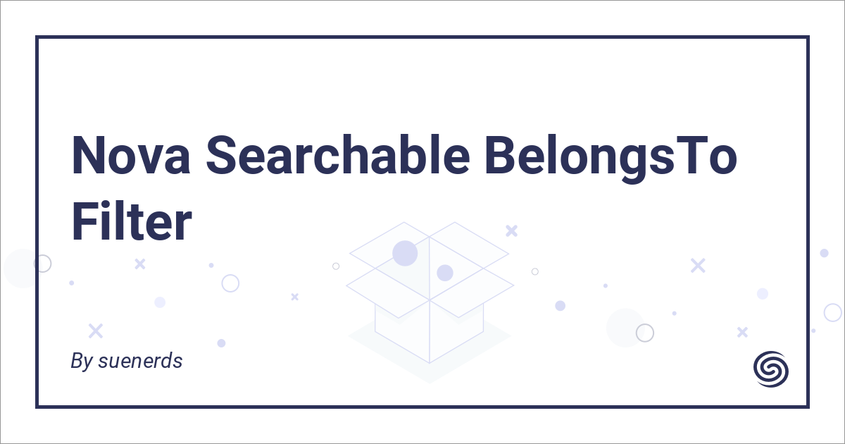 Searchable BelongsTo Filter - Nova Packages