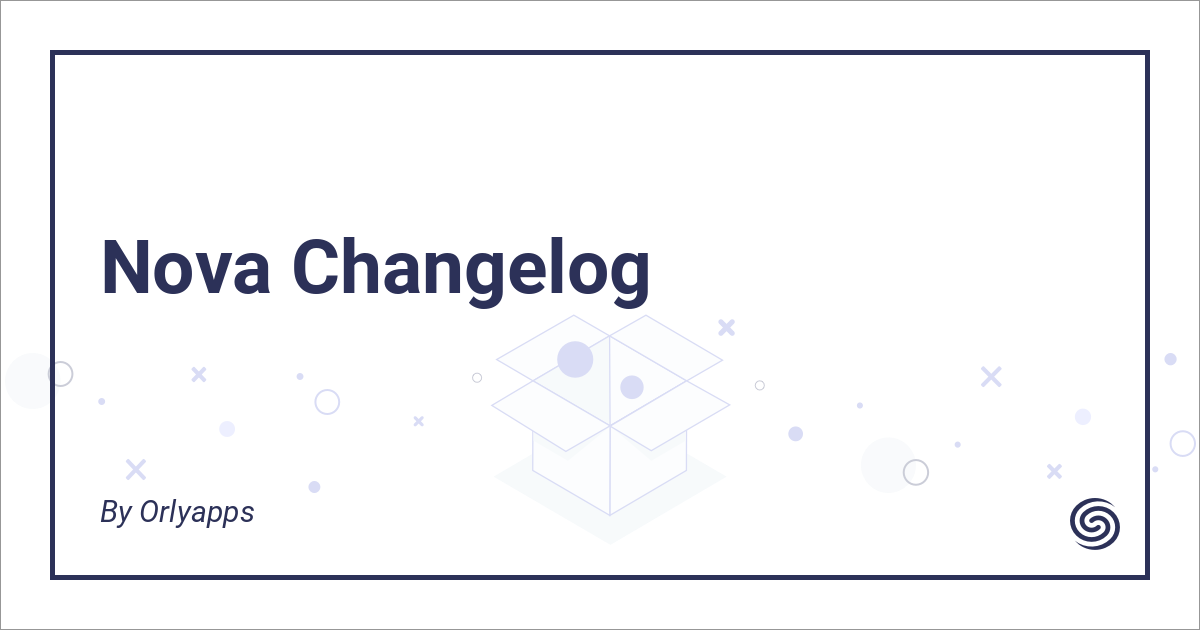 Changelog - Nova Packages