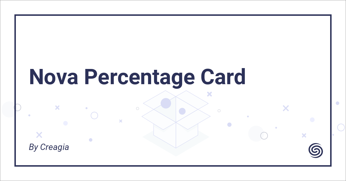 Percentage Card - Nova Packages