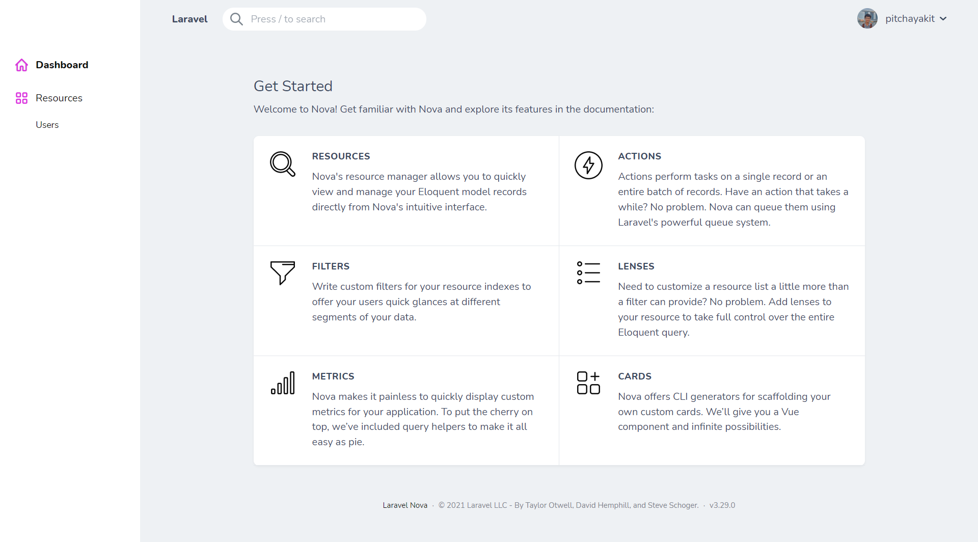 Lexicon Theme - Nova Packages