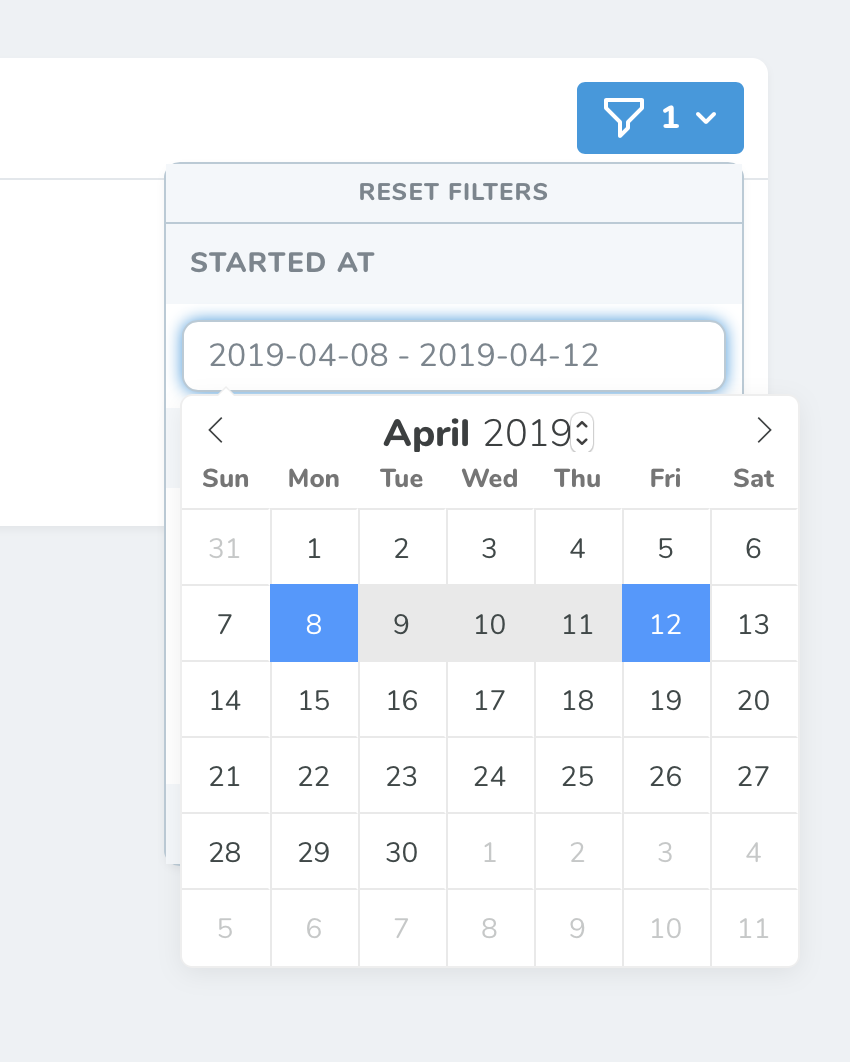 Date Range Filter Laravel Nova