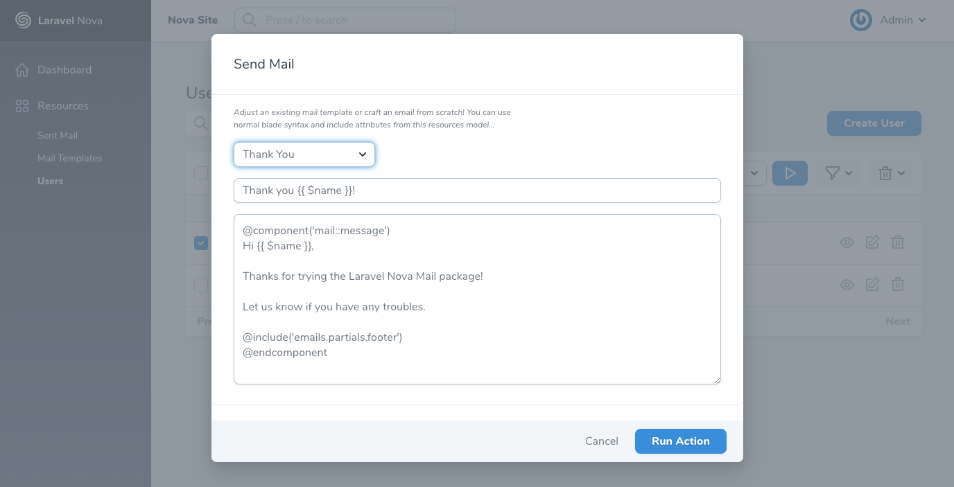 Laravel example